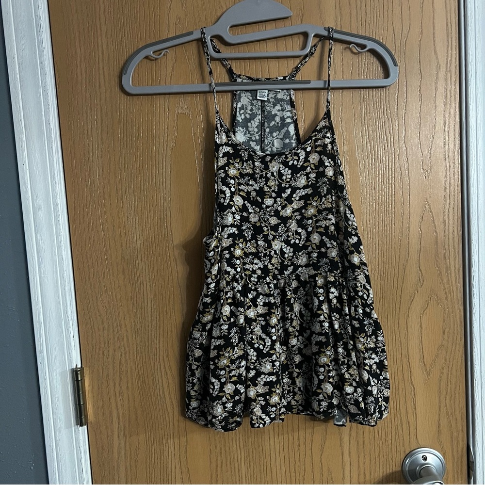 American Eagle Outfitters Black Floral Top